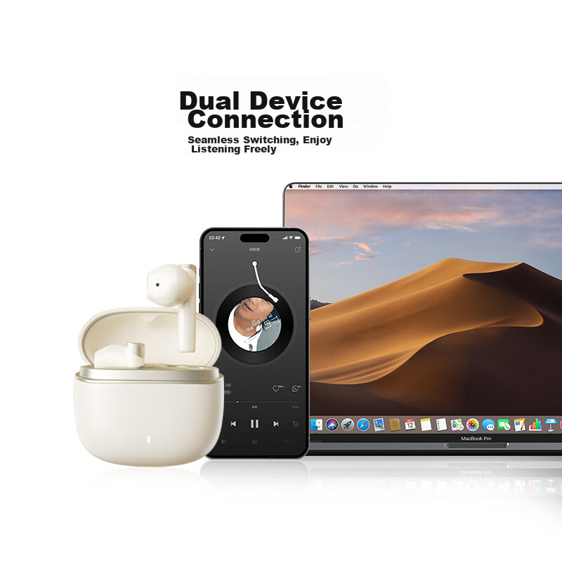 Edifier Hua Zai Magic ANC True Wireless Bluetooth Earbuds, Semi In-Ear Active No...