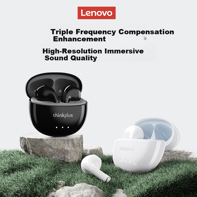 Lenovo [2025 Latest Model] True Wireless Bluetooth Earbuds, In-Ear Call Noise Re...