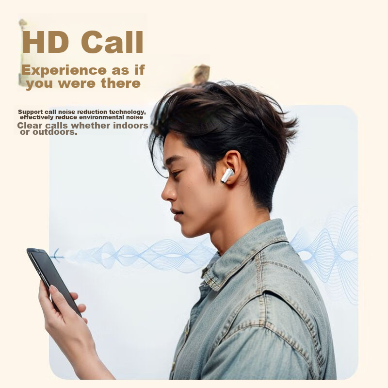 Lenovo True Wireless Bluetooth Earbuds, Semi In-Ear Headphones, Music Sports Gam...