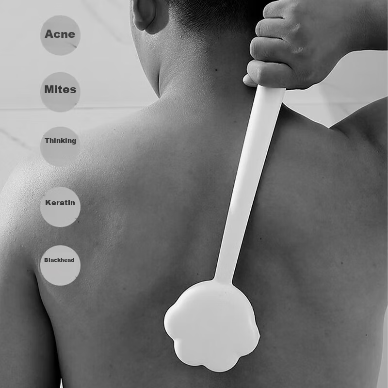 Leli Bath Brush, Mud Scrubber, Back Scrubber, Soft Bristle Brush, Long Handle Ba...