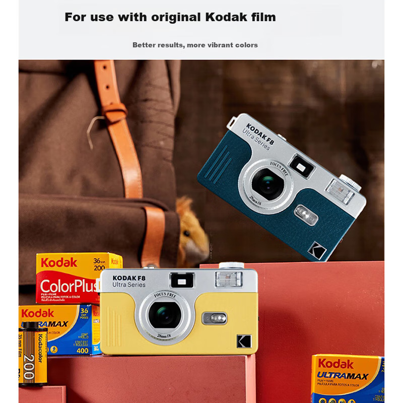 Kodak Film Camera Ultra F8, Non-Disposable Vintage Film Camera with Flash, 135 F...