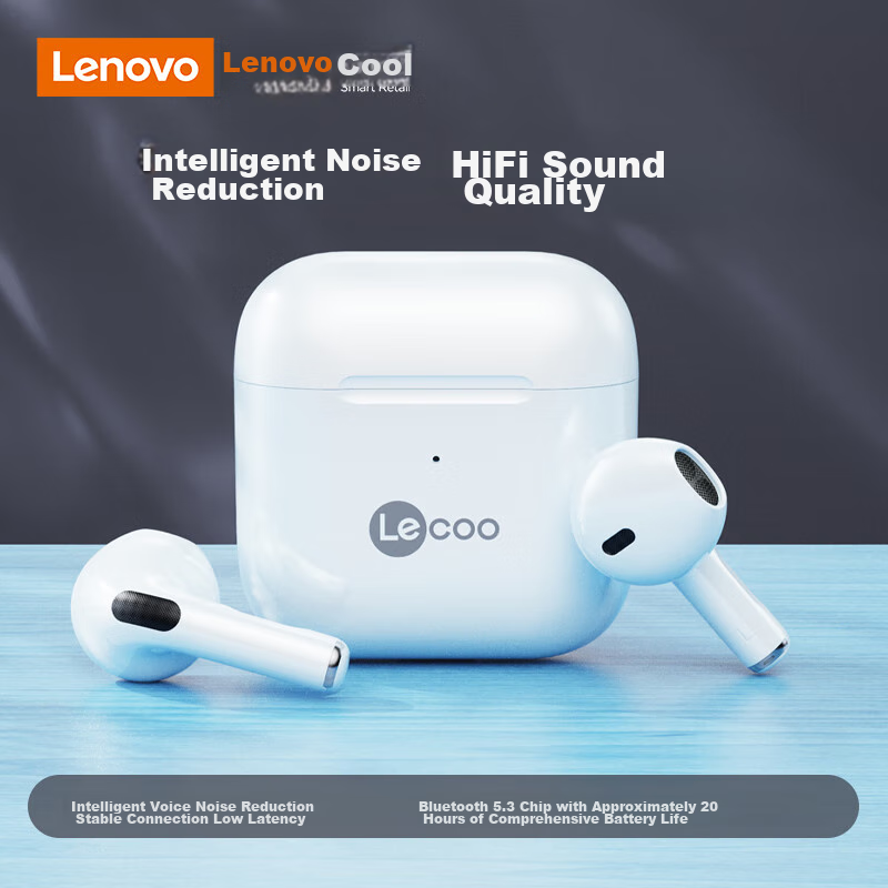 Lenovo Laike EW310 True Wireless Bluetooth Earbuds, Semi-In Touch Control Music...