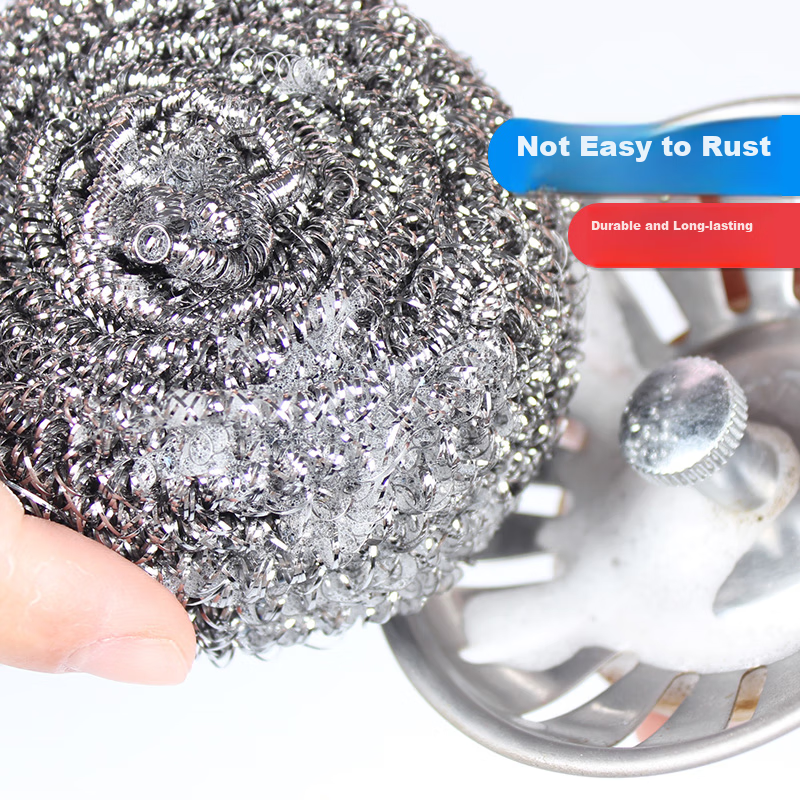 Sunuo Stainless Steel Wire Scrubber Kitchen Dish Cleaning Brush Pot Cleaning Bal...