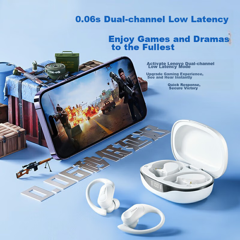 Lenovo [2025 Professional Sports Edition] True Wireless Bluetooth Sports Earbuds...