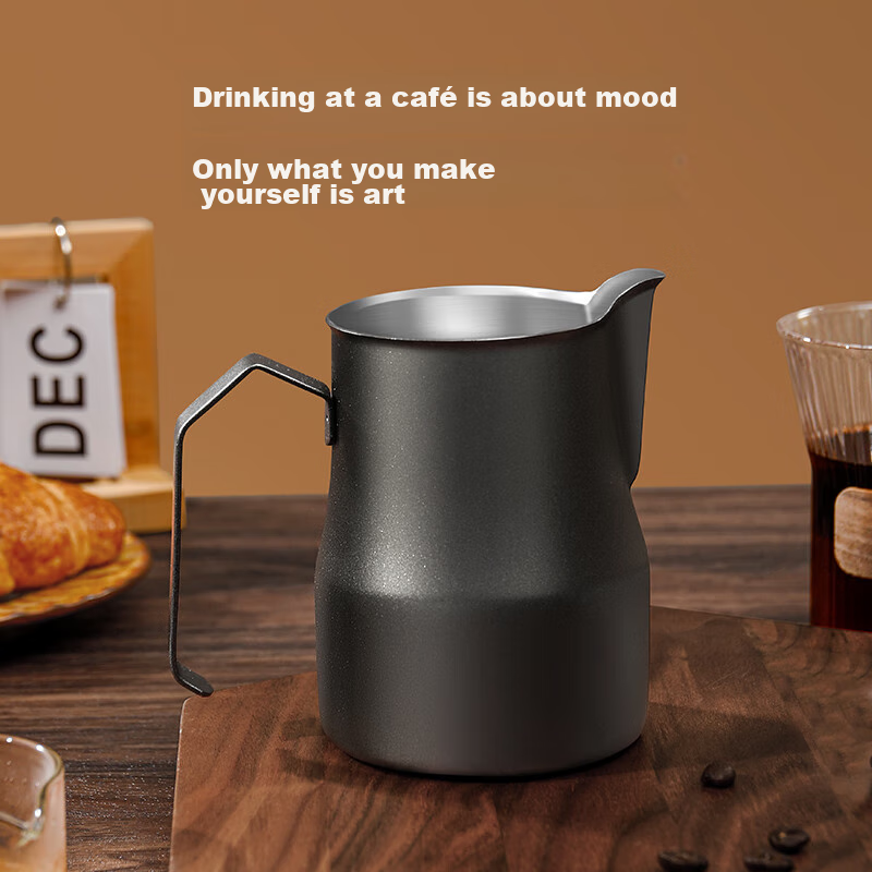 Jingzao, Pointed Mouth Latte Art Cup, 304 Stainless Steel, Thickened Milk Frothe...