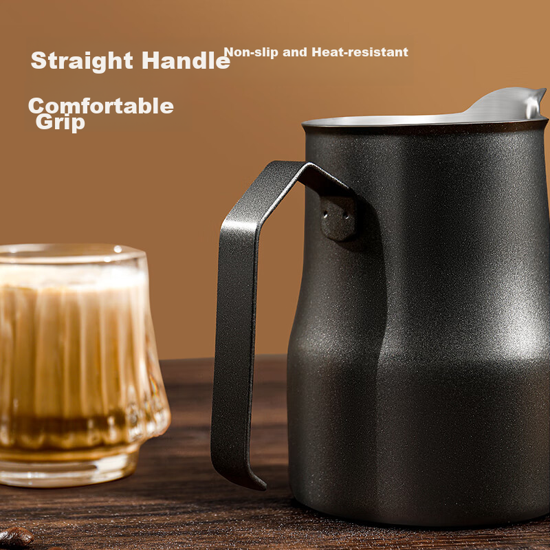 Jingzao, Pointed Mouth Latte Art Cup, 304 Stainless Steel, Thickened Milk Frothe...