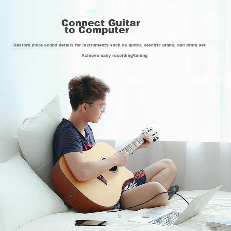 Lulian 3.5mm to 6.5mm Male to Male Audio Cable, Phone Laptop Speaker Connection...