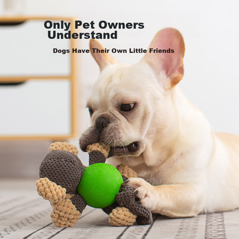 EETOYS Plush Monkey Dog Toy, Durable Chew Toy, Fun Sound-Making, Puppy Companion...