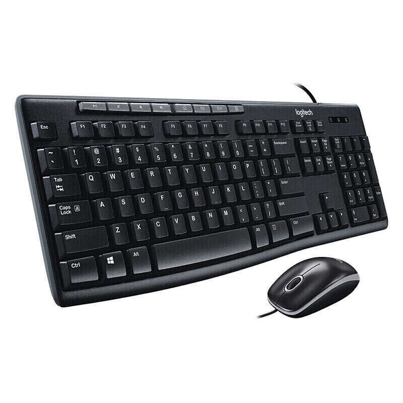 Logitech MK200 Enterprise-Grade Wired Keyboard And Mouse Combo, USB Compatible f...