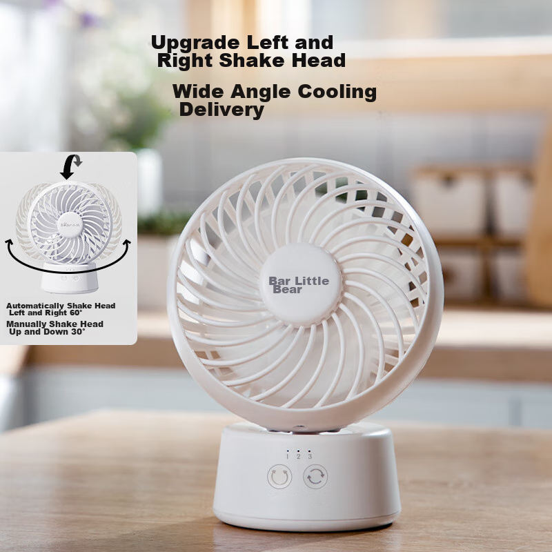 Bear Electric Fan, Small Fan, Office Desktop Fan, Mini Portable USB Rechargeable...