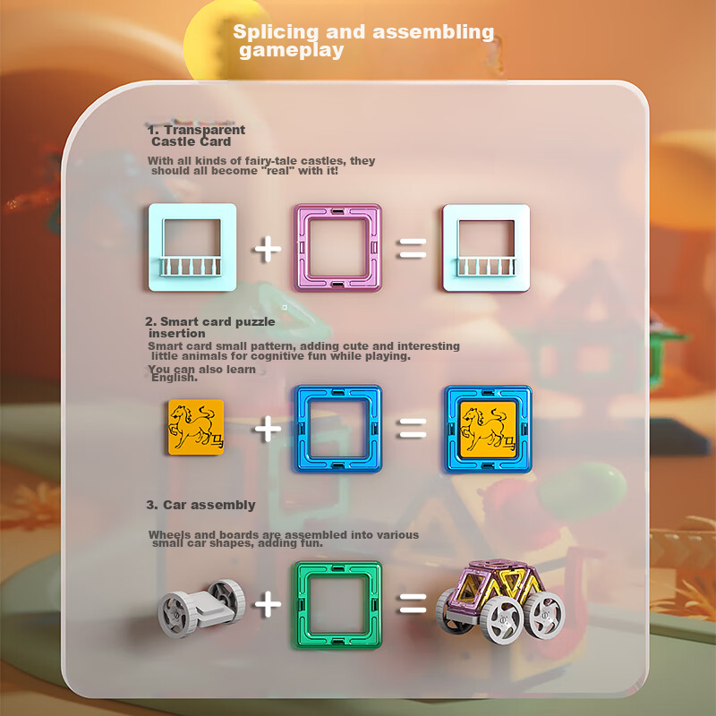 Xingyayoupin Magnetic Tiles 150-Piece Set, Children's Toy Magnetic Building Bloc...