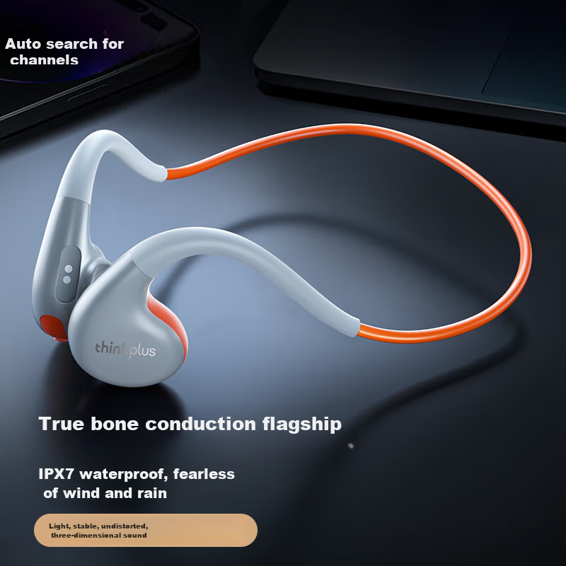 Lenovo Bone Conduction Sports Bluetooth Headphones, IPX7 Waterproof And Dustproo...