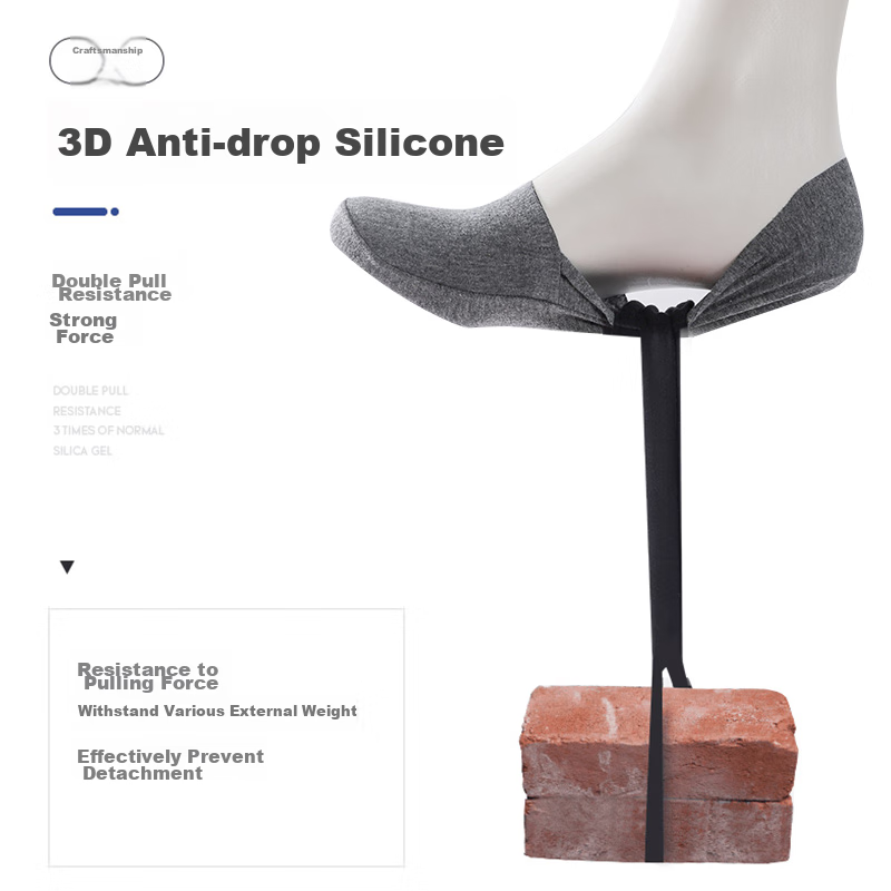 Langsha Men's Socks, Thin Summer Invisible Cotton Shallow Mouth Silicone Non-Sli...