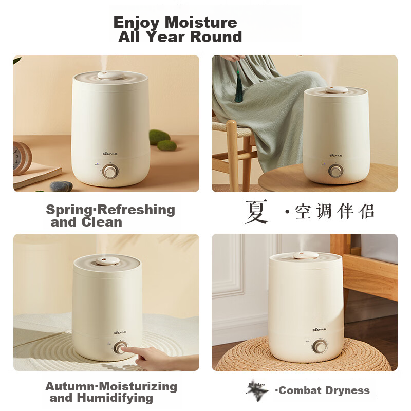 Bear [Brand Top 1] Humidifier, Quiet for Bedroom, Baby, Office, Desktop, Large C...