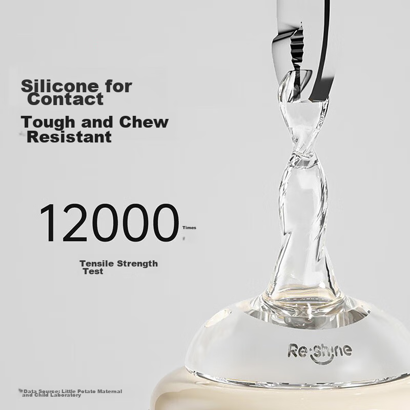 Potato Wide-Neck Liquid Silicone Nipple for Infants, Three-Way Design, Size L fo...