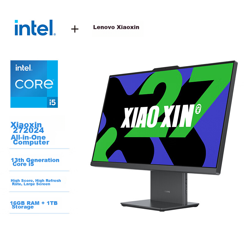 Lenovo Xiaoxin All-In Desktop Computer 27-Inch (13th Gen Core I5-13420H, 16GB RA...