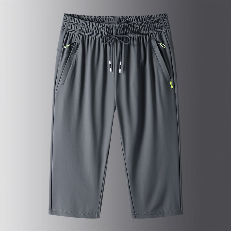 ROMON Men's Shorts, Summer Ice Silk Quick-Dry Casual Outdoor Hiking Sports, Larg...