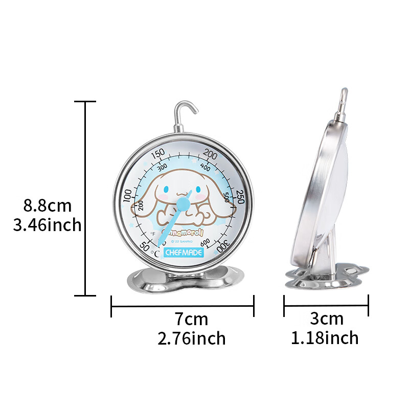 Culinary Cinnamon Dog Official License Wall-Mounted Kitchen Oven Thermometer, He...