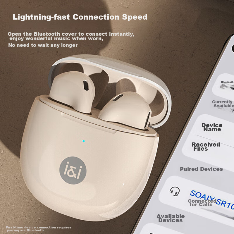 Soaiy [100,000 Positive Reviews] SR10 True Wireless Bluetooth Earbuds, Noise-Can...