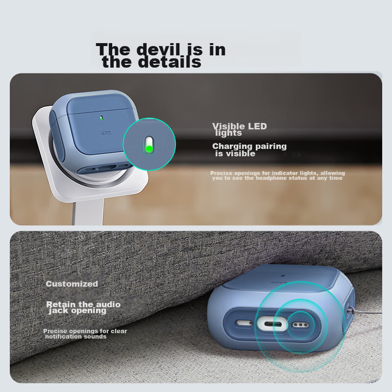 ESR AirPods 4 Case, Apple Earphone Protective Cover 2024, Fourth Generation Nois...