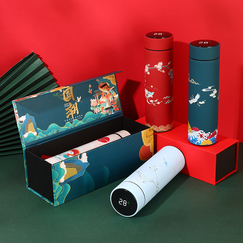 Heartwarming Year-end Corporate Gift Set: Insulated Tumbler Gift Box with Water...