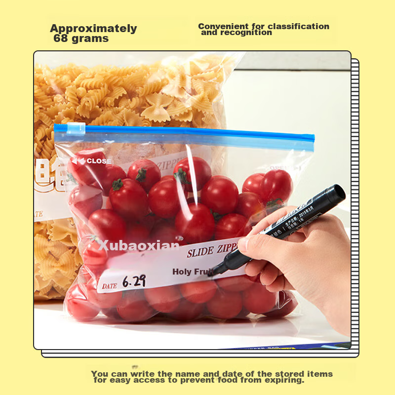 Xubaoxian Japanese Brand Zipper Food Storage Bags, Airtight Bags, Self-Sealing B...