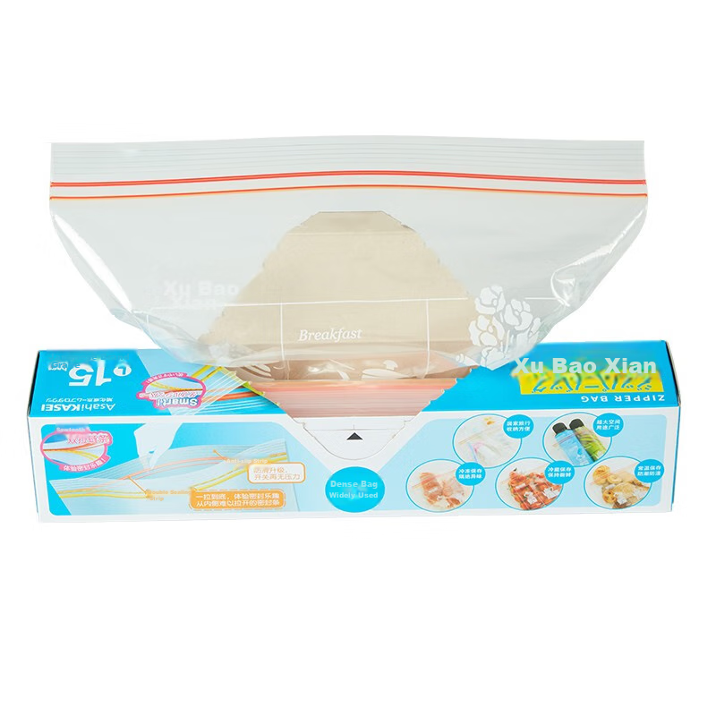 Xubaoxian Japanese Brand PE Sealing Bags, Large Size, 15 Pieces, Double Zipper,...