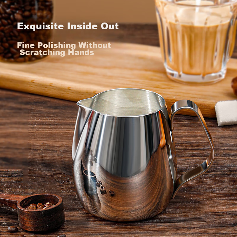Jingzao 304 Stainless Steel Milk Frother Cup, Home Use Pour-Over Coffee Milk Fro...