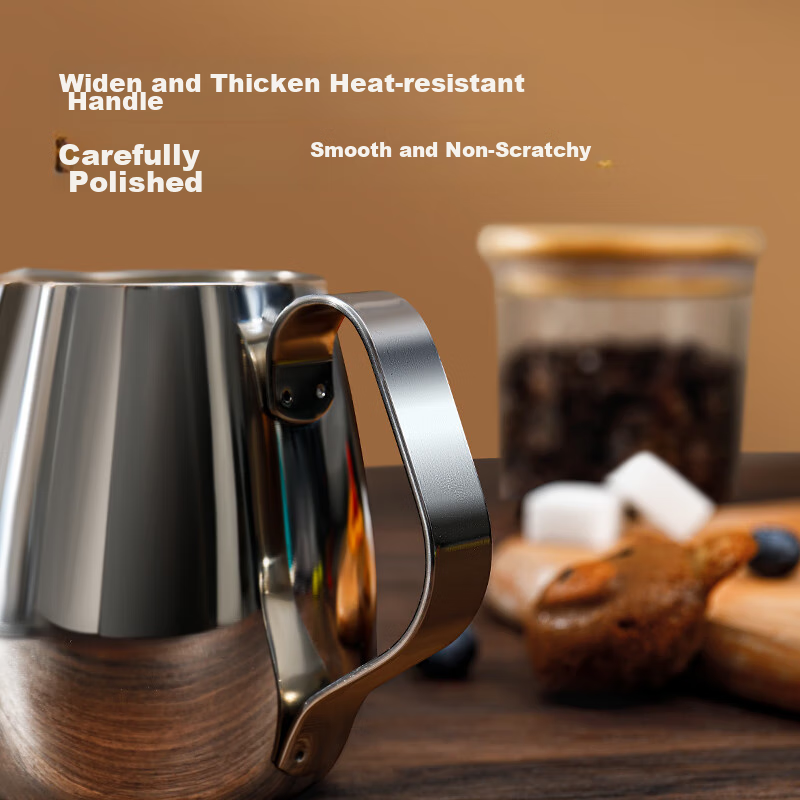 Jingzao 304 Stainless Steel Milk Frother Cup, Home Use Pour-Over Coffee Milk Fro...