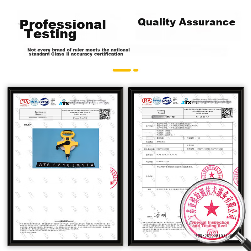 Tianqi Rui Steel Tape Measure 50 Meters, Handheld And Stand-Up Cross-Shaped Long...