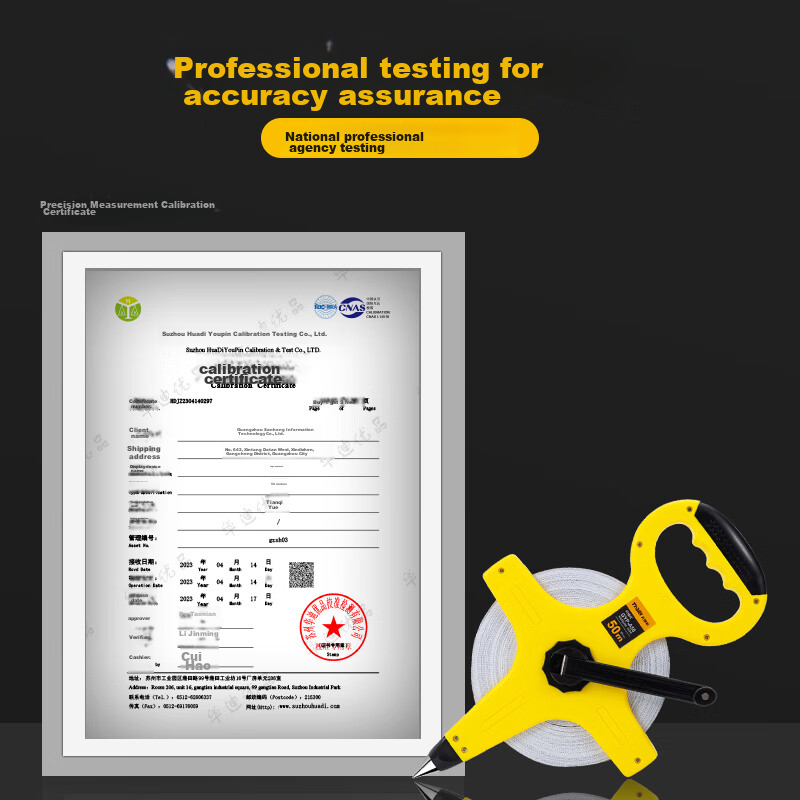Tianqi Rui Steel Tape Measure 50 Meters, Handheld And Stand-Up Cross-Shaped Long...