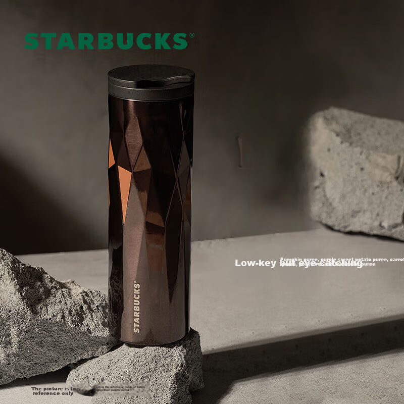 Starbucks Classic Black And Gold Hexagonal Stainless Steel Insulated Tumbler, 47...