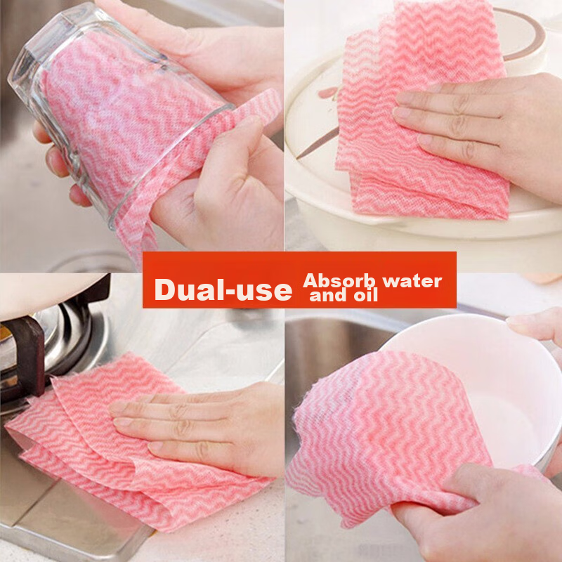 Tinghao Kitchen Paper Towels, 4 Packs, 320 Sheets, Disposable Cleaning Cloths, K...