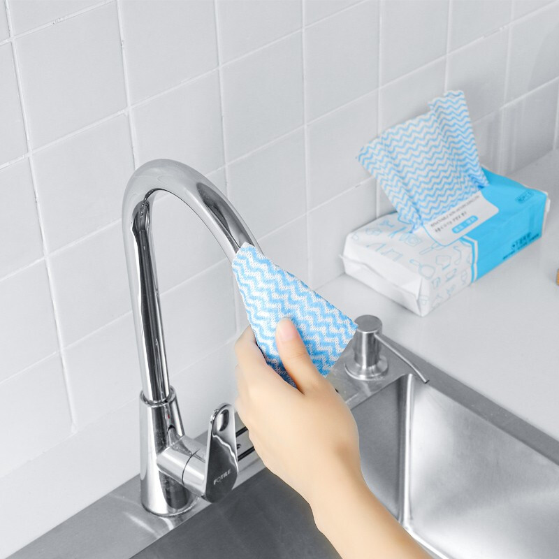 Tinghao Kitchen Paper Towels, 4 Packs, 320 Sheets, Disposable Cleaning Cloths, K...