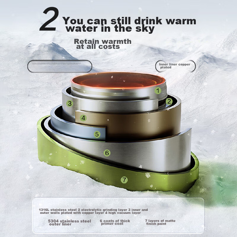 Supor Large Capacity Insulated Mug, Women's Portable Water Bottle, Outdoor Dual-...