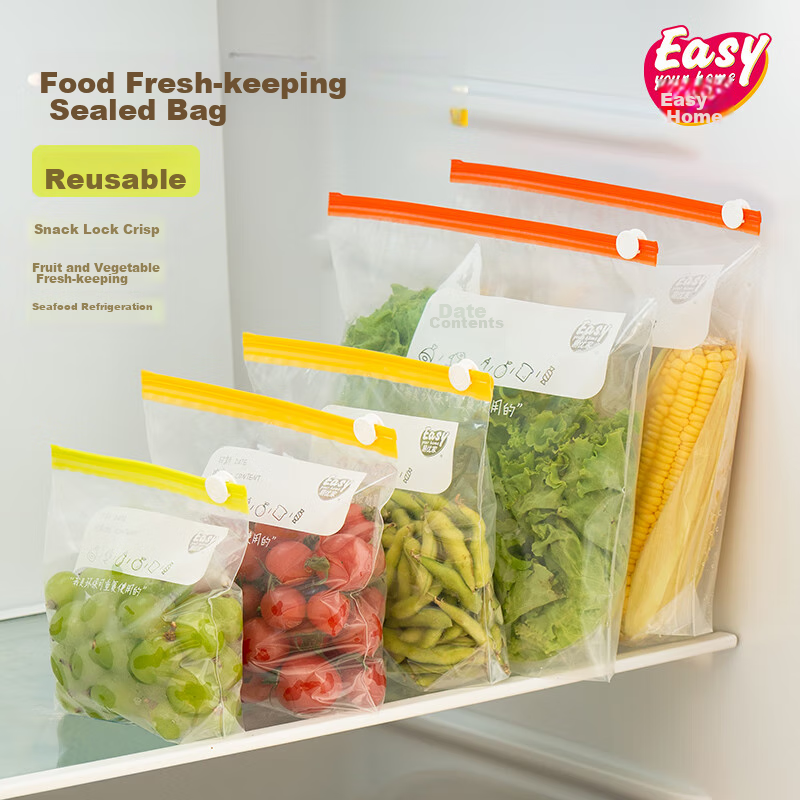 Yiyoujia Refrigerator Storage Bags, Food Sealing Bags, Fresh-Keeping Bags, Zippe...