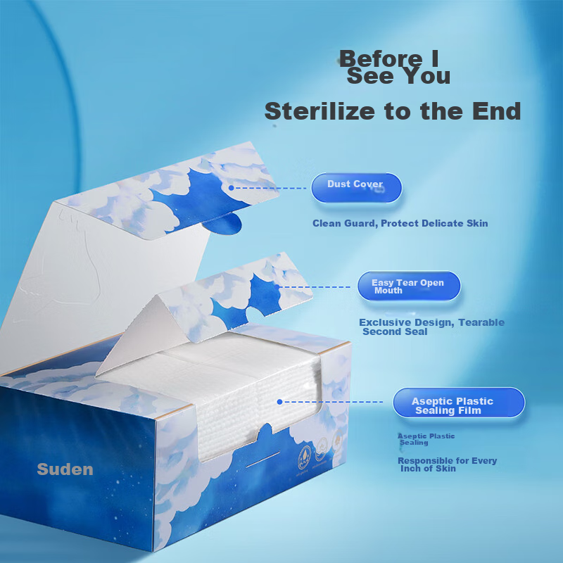 Sude Disposable Facial Cleansing Wipes, Pull-Out Style, Pure Cotton, Face Towels...