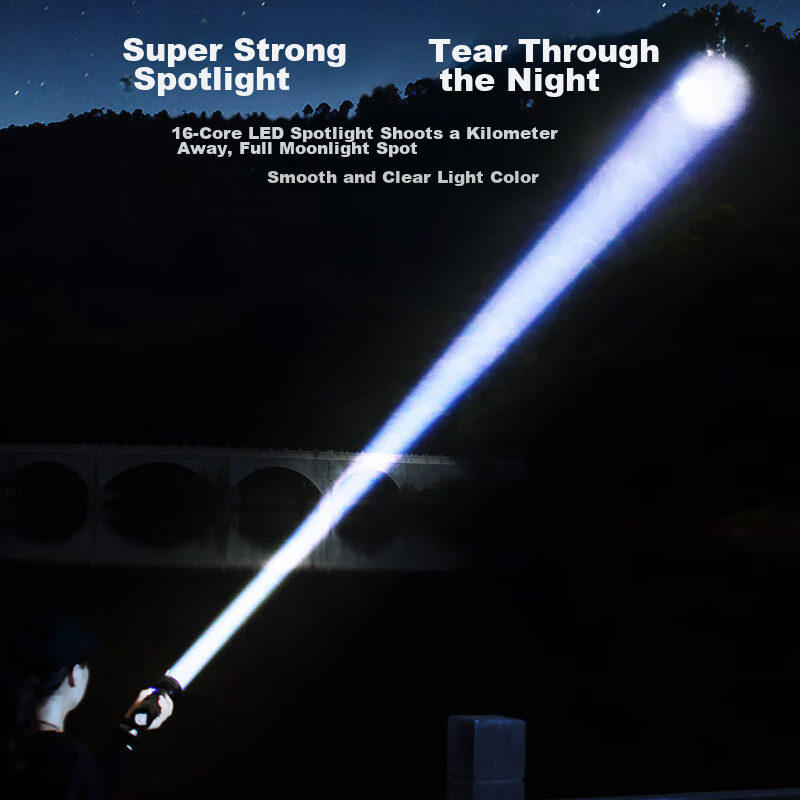 Tianhuo Flashlight, High Brightness, Long Battery Life, Outdoor Survival, Laser...
