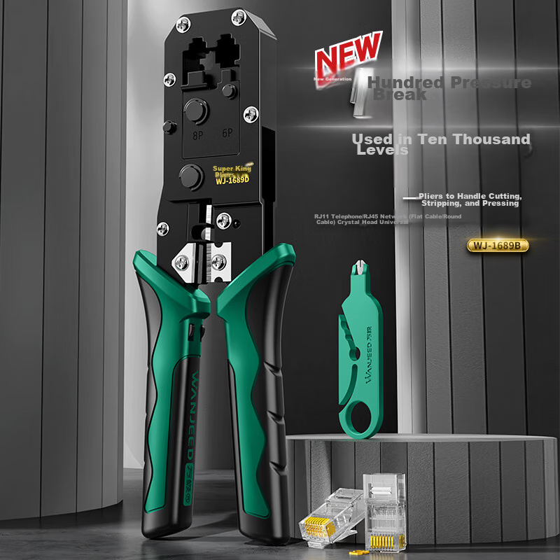 Wanji Network Cable Crimper, Category 6, Network Telephone RJ45 Crimping Tool, 8...