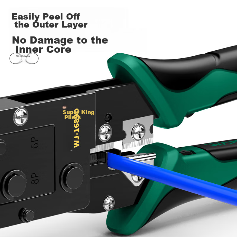 Wanji Network Cable Crimper, Category 6, Network Telephone RJ45 Crimping Tool, 8...