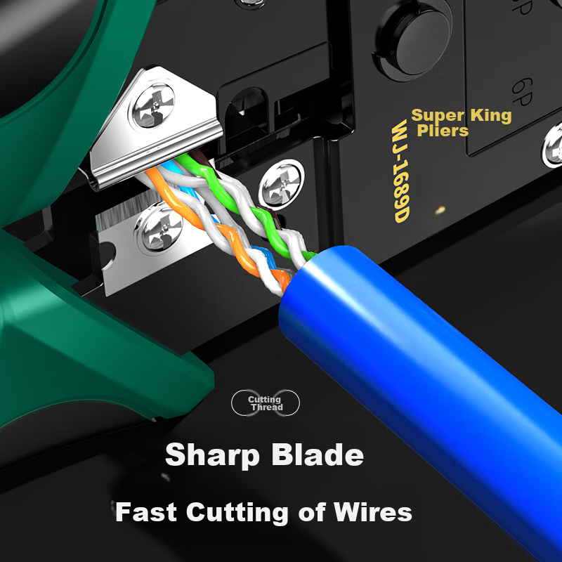 Wanji Network Cable Crimper, Category 6, Network Telephone RJ45 Crimping Tool, 8...