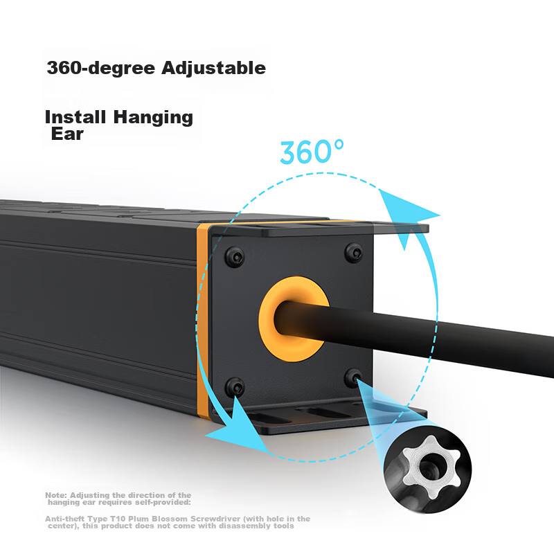 Same As Image PDU Power Strip, 1.8 Meters, 6 Outlets, 10A Cabinet PDU Socket, Ca...