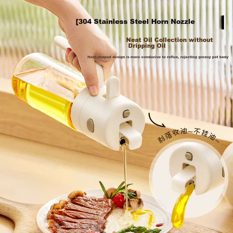 Bear Oil Dispenser, Seasoning Bottle, Glass Condiment Bottle, Soy Sauce Bottle,...