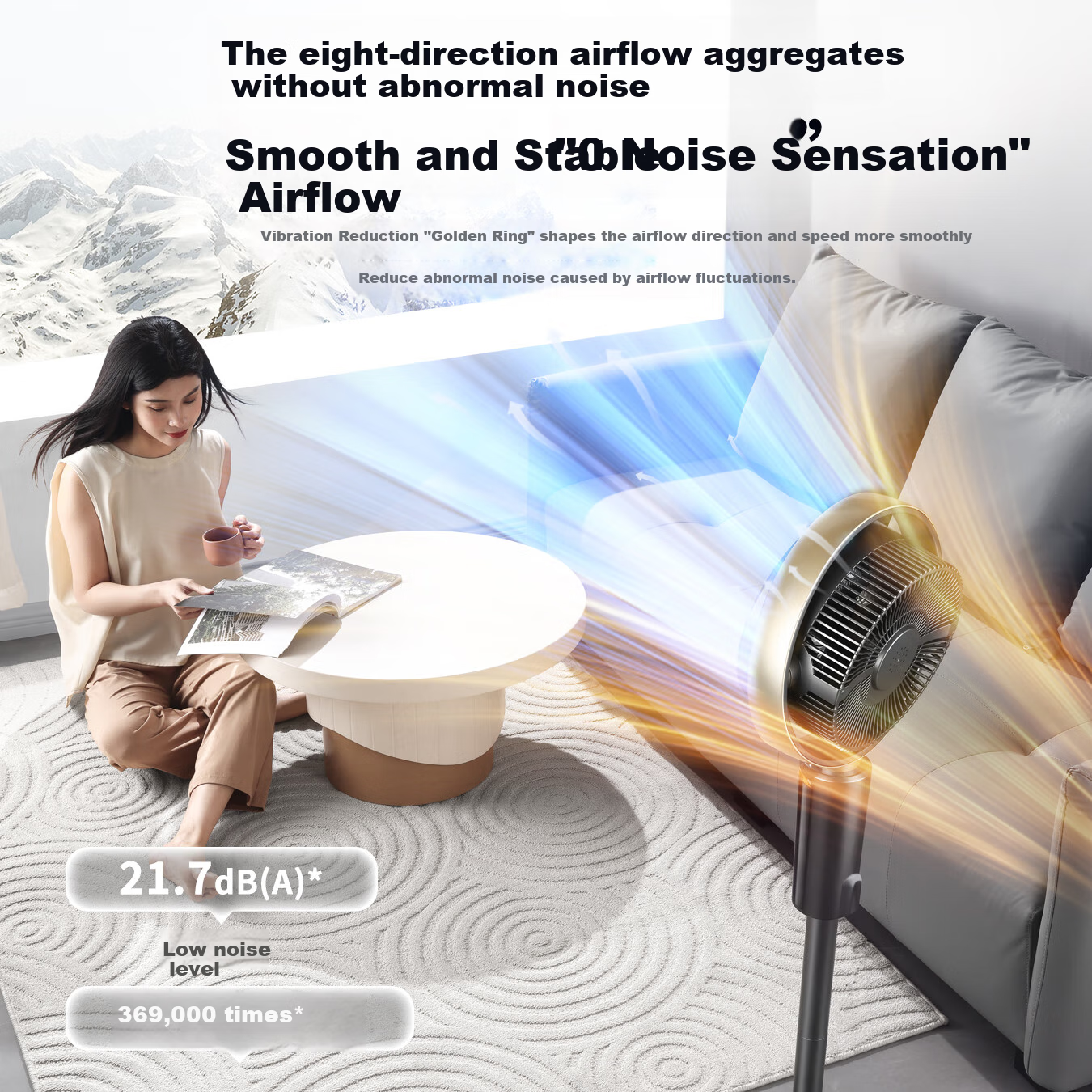 SINGFUN (SINGFUN)【0 Noise Quiet Sleep】Air Circulator Fan/DC Copper Motor Stand...