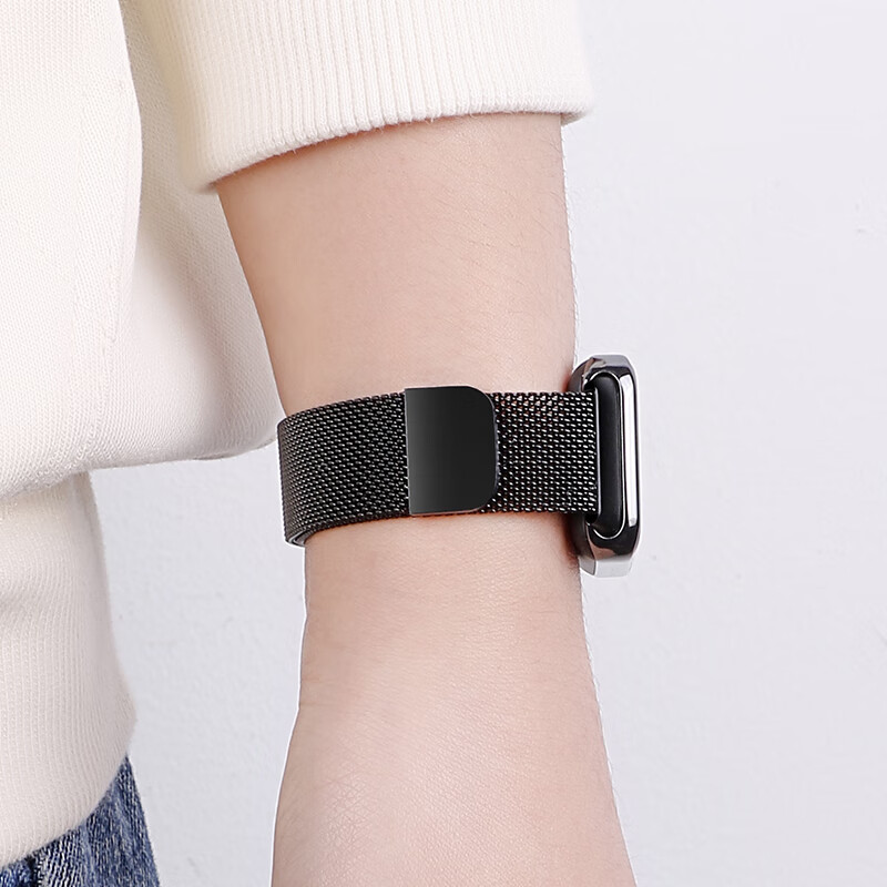 Milanese Magnetic Replacement Wristband for Honor Band 9, Unisex Metal Steel Str...