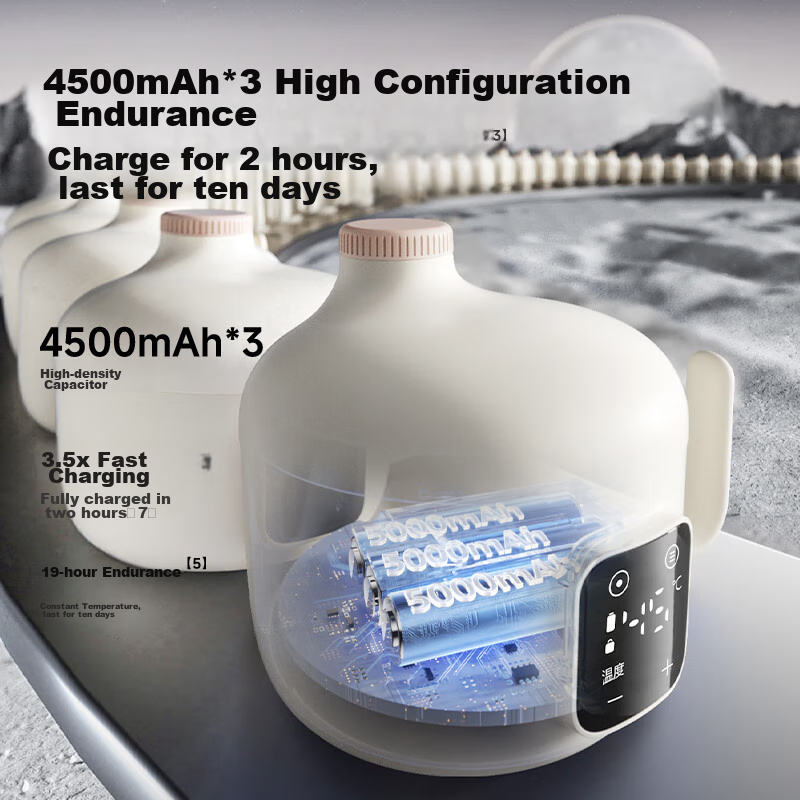 SnowBear Baby Food Bowl, 316L Stainless Steel, Intelligent Constant Temperature,...