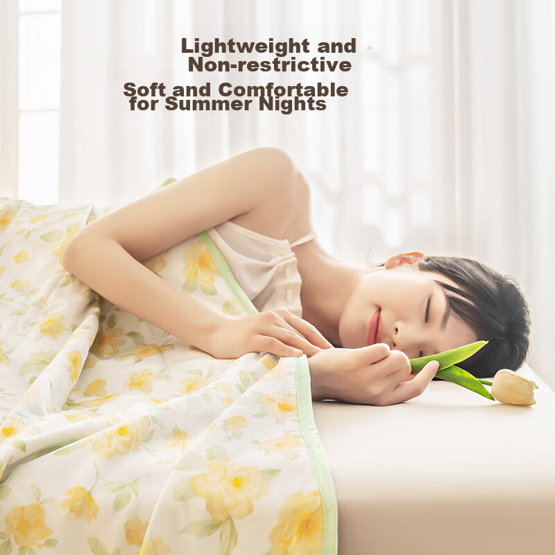 Jingzao, Woody Floral Fiber Quilt, Class A Pure Cotton Fabric, Machine Washable,...