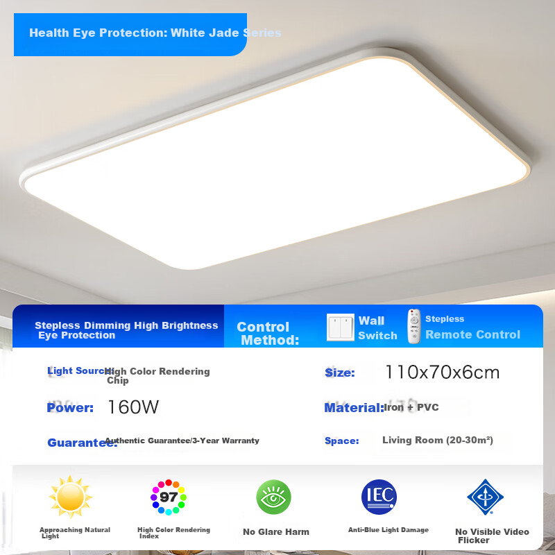 MICOE Lighting Full Spectrum LED Ceiling Light, High Color Rendering Index, Anti...