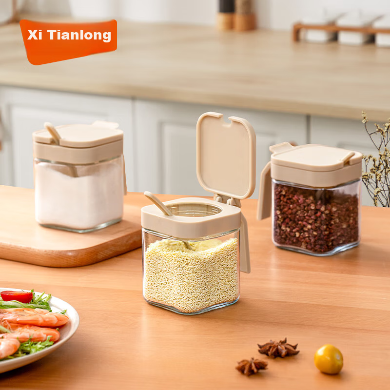 Xitianlong Glass Seasoning Jars, Spice Containers, Condiment Set, Home Use Seaso...