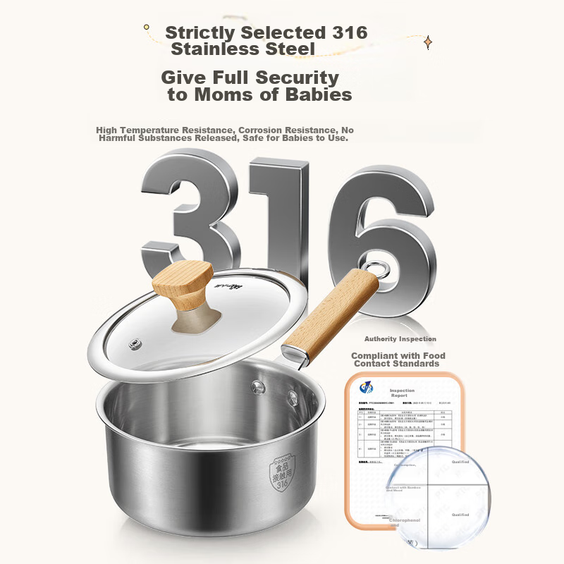 Bear Baby Food Pot, 316L Stainless Steel, Thickened CP-G0056 16cm